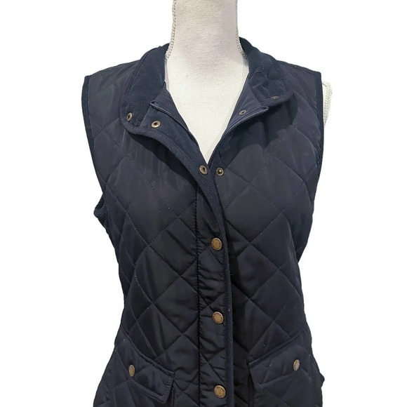 The Savile Row Co. London Blue Quilted Lightweight Vest - Picture 2 of 10